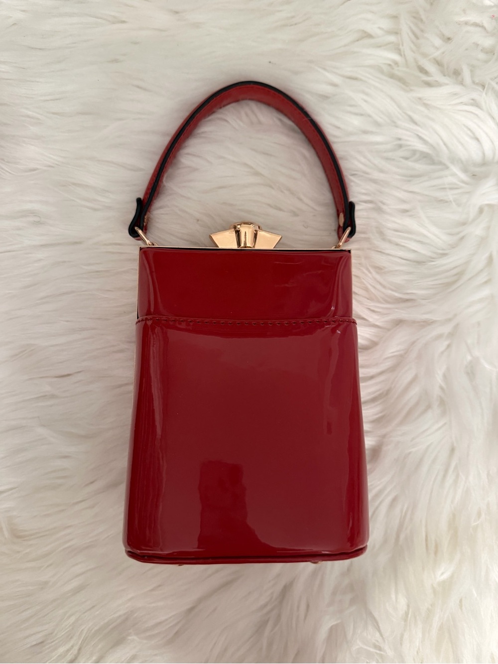Patent Top-Handle Womens Bag